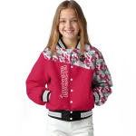 customized houston rockets camouflage style red varsity jacket best selling