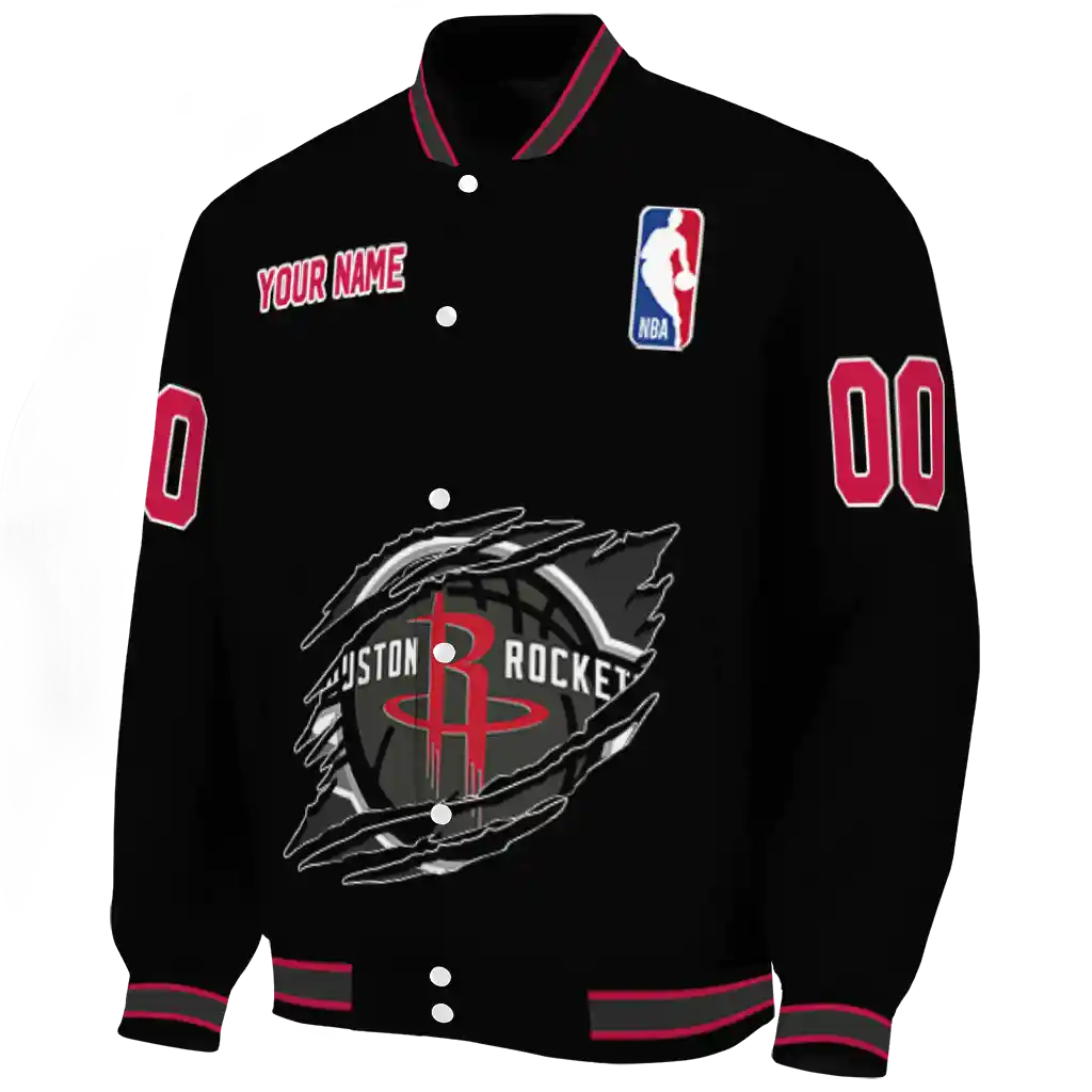 customized houston rockets claw edge black varsity jacket best selling customized houston rockets claw edge black varsity jacket best selling
