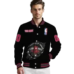 customized houston rockets claw edge black varsity jacket best selling