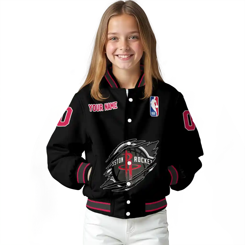 customized houston rockets claw edge black varsity jacket top rated customized houston rockets claw edge black varsity jacket top rated