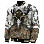customized houston rockets deer skull camouflage white varsity jacket best selling