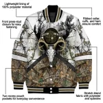 customized houston rockets deer skull camouflage white varsity jacket best selling