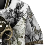 customized houston rockets deer skull camouflage white varsity jacket best selling