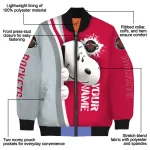 customized houston rockets snoopy head red bomber jacket best selling