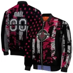 customized houston rockets star stripes red black bomber jacket best selling