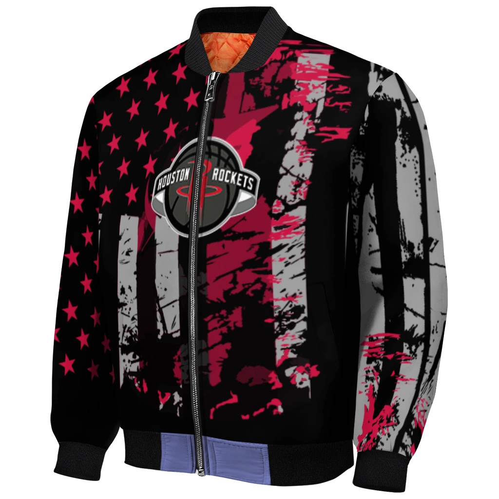 customized houston rockets star stripes red black bomber jacket fashion forward customized houston rockets star stripes red black bomber jacket fashion forward