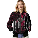customized houston rockets star stripes red black bomber jacket best selling