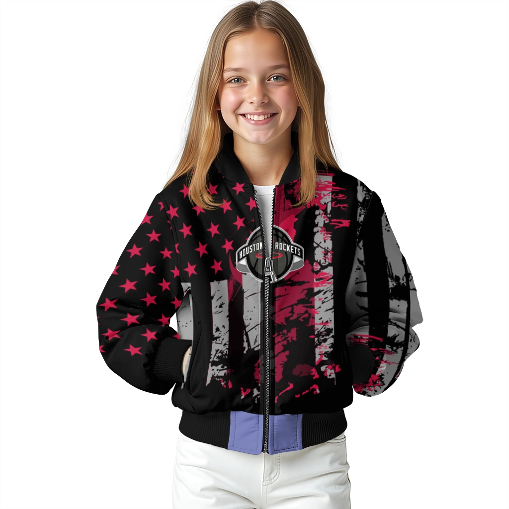 customized houston rockets star stripes red black bomber jacket top rated customized houston rockets star stripes red black bomber jacket top rated