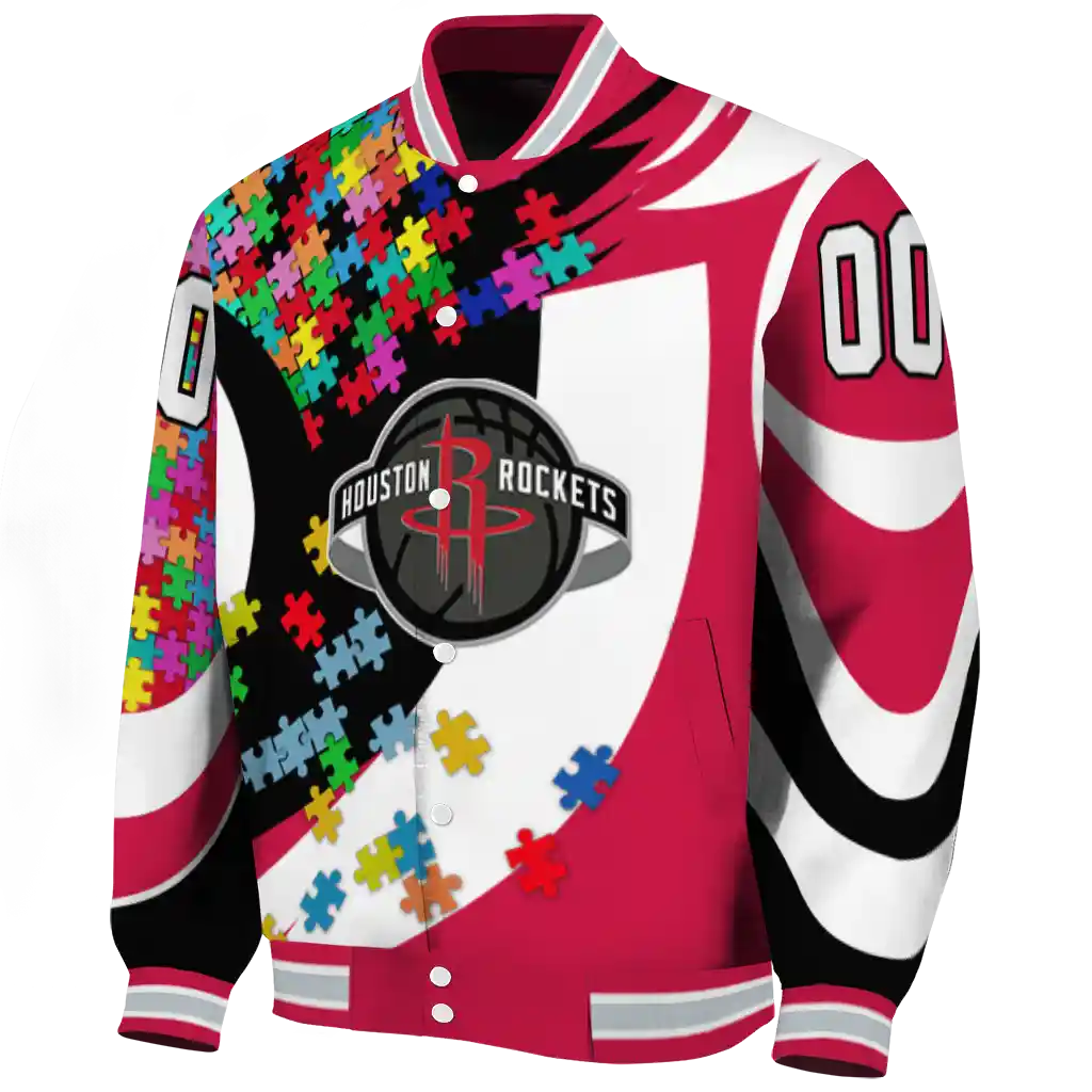 customized houston rockets stars and stripes slashes red varsity jacket best selling customized houston rockets stars and stripes slashes red varsity jacket best selling