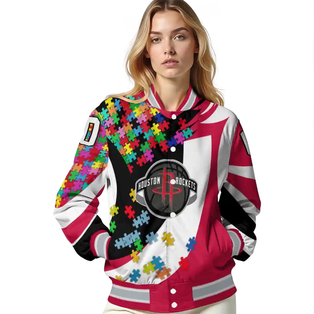 customized houston rockets stars and stripes slashes red varsity jacket latest model customized houston rockets stars and stripes slashes red varsity jacket latest model