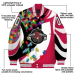 customized houston rockets stars and stripes slashes red varsity jacket best selling