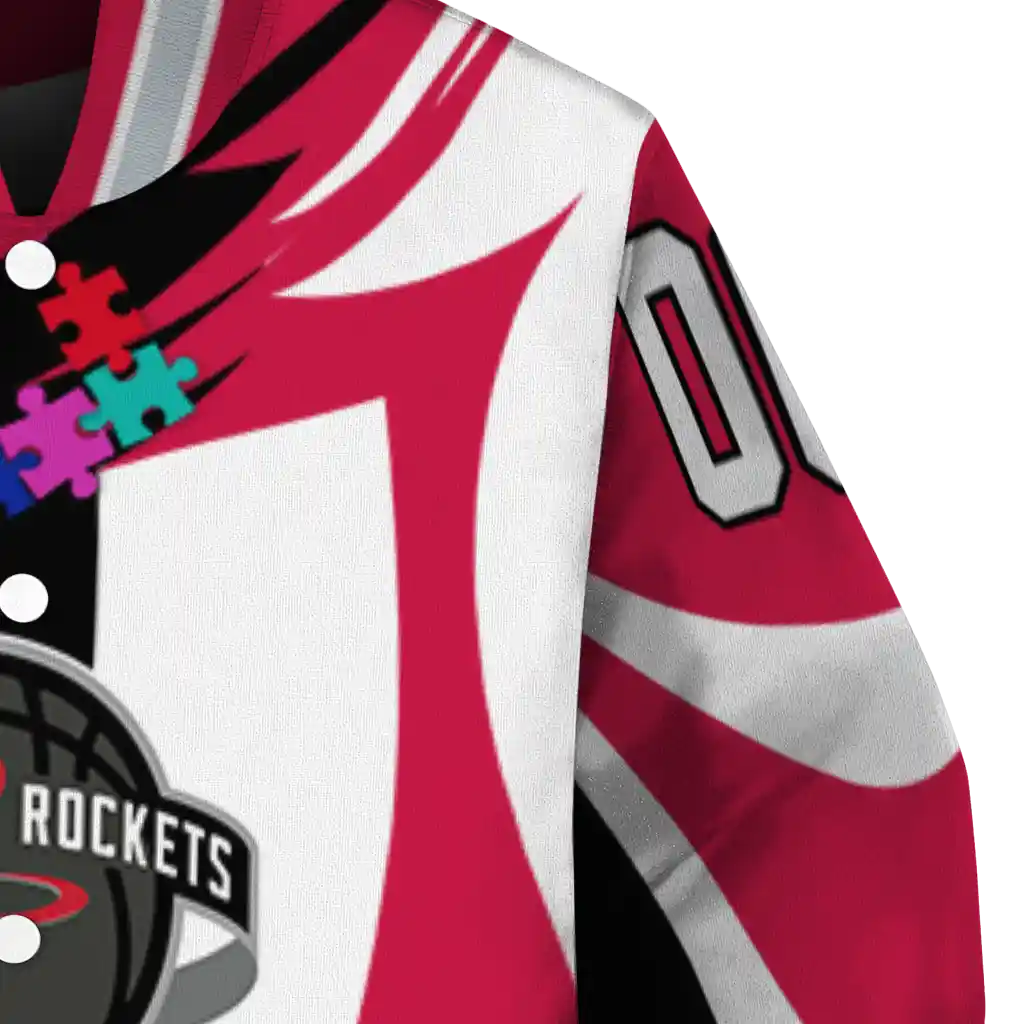 customized houston rockets stars and stripes slashes red varsity jacket premium grade customized houston rockets stars and stripes slashes red varsity jacket premium grade