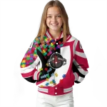 customized houston rockets stars and stripes slashes red varsity jacket best selling