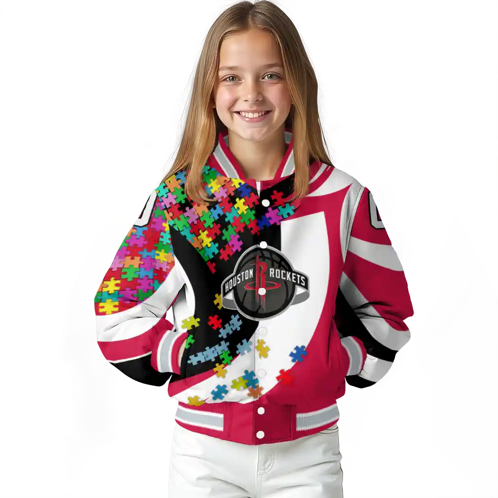 customized houston rockets stars and stripes slashes red varsity jacket top rated customized houston rockets stars and stripes slashes red varsity jacket top rated