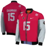 customized houston rockets team patch red bomber jacket best selling