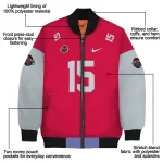 customized houston rockets team patch red bomber jacket best selling