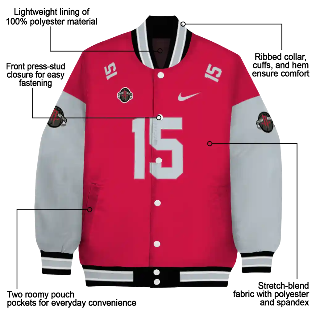 customized houston rockets team patch red varsity jacket new arrival customized houston rockets team patch red varsity jacket new arrival