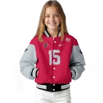 customized houston rockets team patch red varsity jacket best selling