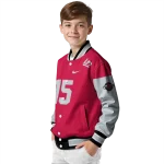 customized houston rockets team patch red varsity jacket best selling
