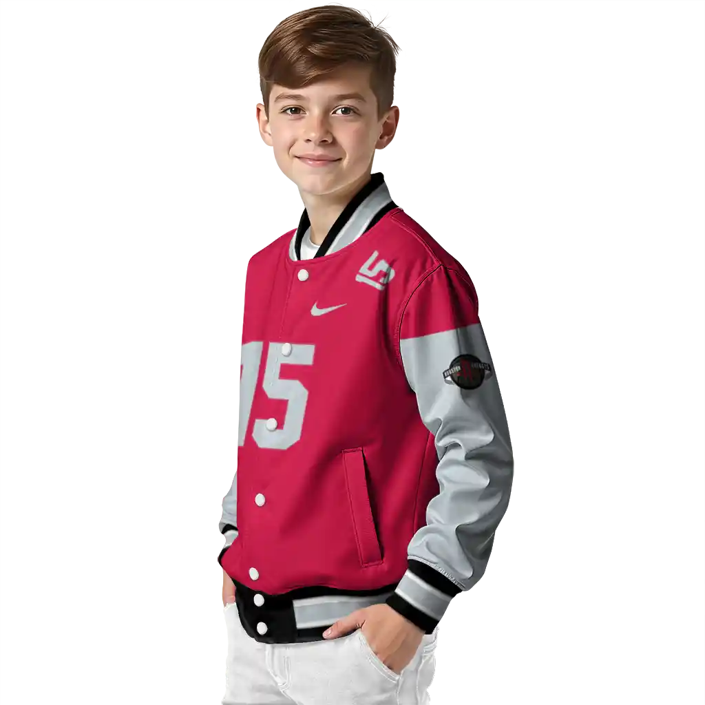 customized houston rockets team patch red varsity jacket trendy customized houston rockets team patch red varsity jacket trendy