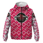 customized houston rockets trellis mesh red windbreaker jacket best selling