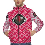 customized houston rockets trellis mesh red windbreaker jacket best selling