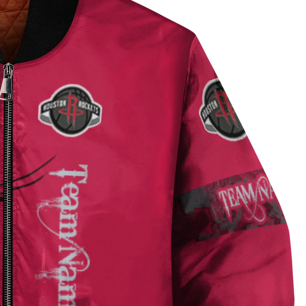 customized houston rockets tribal deer art red bomber jacket premium grade customized houston rockets tribal deer art red bomber jacket premium grade