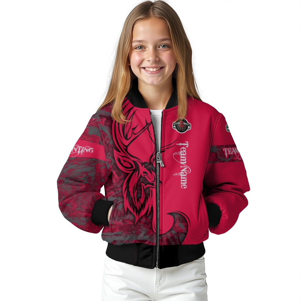 customized houston rockets tribal deer art red bomber jacket top rated customized houston rockets tribal deer art red bomber jacket top rated