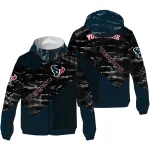 customized houston texans arrow matrix blue black windbreaker jacket best selling