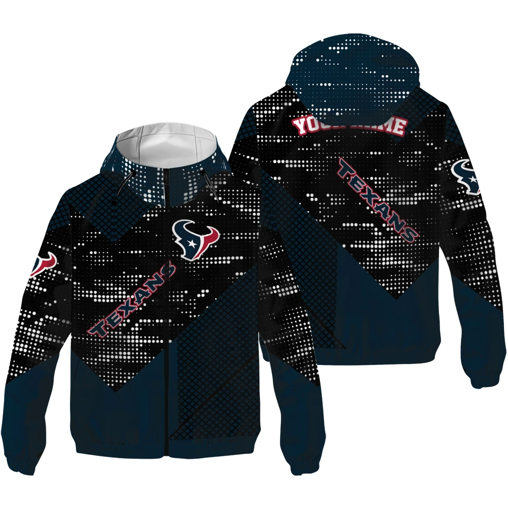 customized houston texans arrow matrix blue black windbreaker jacket high quality customized houston texans arrow matrix blue black windbreaker jacket high quality