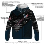customized houston texans arrow matrix blue black windbreaker jacket best selling