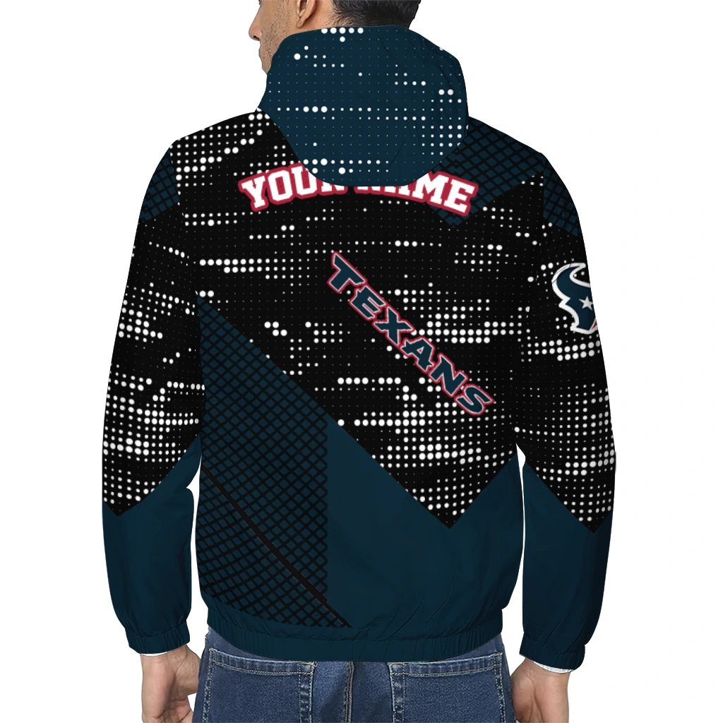 customized houston texans arrow matrix blue black windbreaker jacket trendy customized houston texans arrow matrix blue black windbreaker jacket trendy