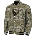 customized houston texans camouflage abstract camouflage varsity jacket best selling