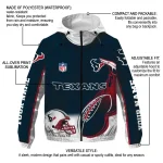 customized houston texans football rush blue white windbreaker jacket best selling