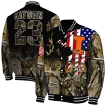 customized illinois fighting illini patriot deer camouflage varsity jacket best selling