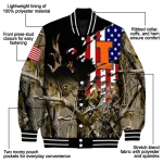 customized illinois fighting illini patriot deer camouflage varsity jacket best selling