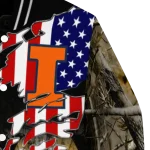 customized illinois fighting illini patriot deer camouflage varsity jacket best selling