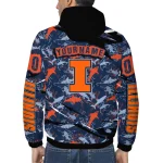 customized illinois fighting illini shark art blue windbreaker jacket best selling