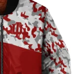customized indiana hoosiers camouflage splash red bomber jacket best selling