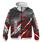 customized indiana hoosiers claw mesh red gray windbreaker jacket best selling