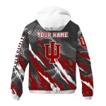 customized indiana hoosiers claw mesh red gray windbreaker jacket best selling