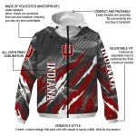 customized indiana hoosiers claw mesh red gray windbreaker jacket best selling