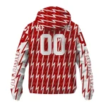 customized indiana hoosiers lightning strike grid red windbreaker jacket best selling