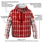 customized indiana hoosiers lightning strike grid red windbreaker jacket best selling
