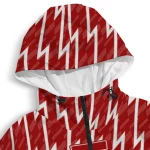 customized indiana hoosiers lightning strike grid red windbreaker jacket best selling