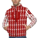 customized indiana hoosiers lightning strike grid red windbreaker jacket best selling
