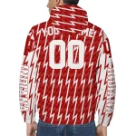 customized indiana hoosiers lightning strike grid red windbreaker jacket best selling