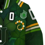 customized indiana hoosiers shamrock vortex green varsity jacket best selling
