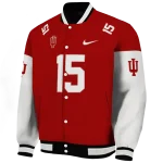 customized indiana hoosiers team patch red varsity jacket best selling