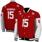 customized indiana hoosiers team patch red varsity jacket best selling